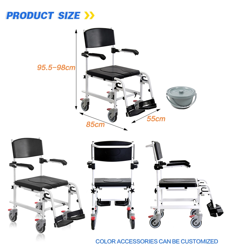 Aluminum Alloy Commode Wheelchair