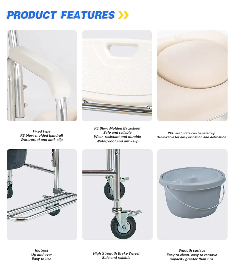 Iron Commode Wheelchair